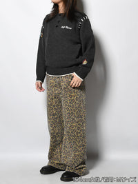 HENLEY STITCH KNIT -CHARCOAL-
