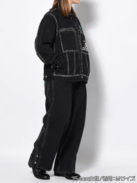 DENIM PANTS -BLACK-