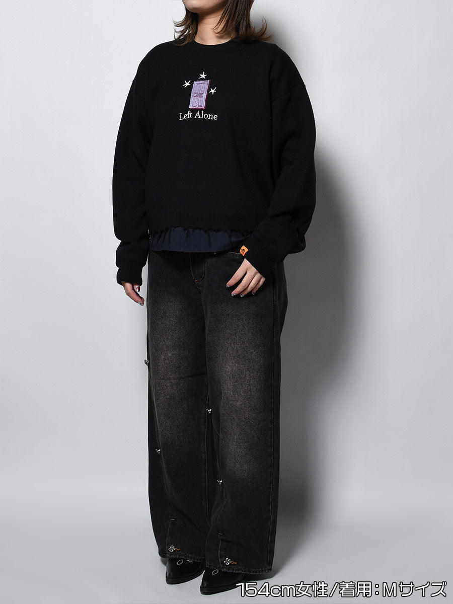 CREW KNIT -BLACK-