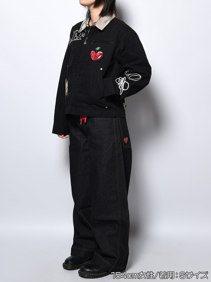 ONE WASH DENIM PANTS -BLACK-
