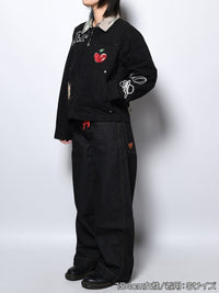 ONE WASH DENIM PANTS -BLACK-