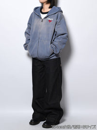 HEART ZIP PARKA -BLUE-