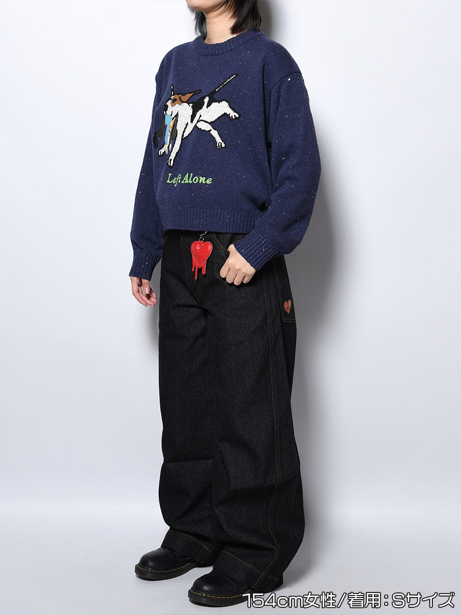 DOG KNIT -NAVY-
