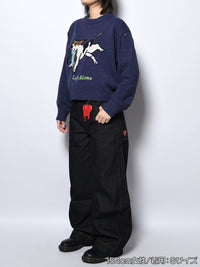 DOG KNIT -NAVY-
