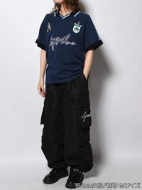 KNIT GAME SHIRT -NAVY-
