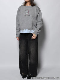 CREW KNIT -GREY-