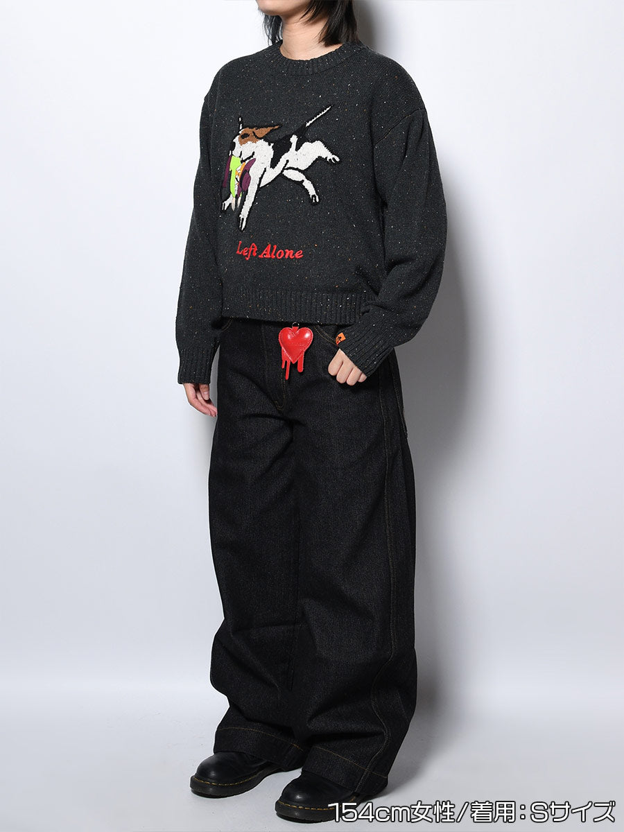 DOG KNIT -BLACK-