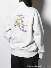 HALF ZIP SWEAT -ASH-