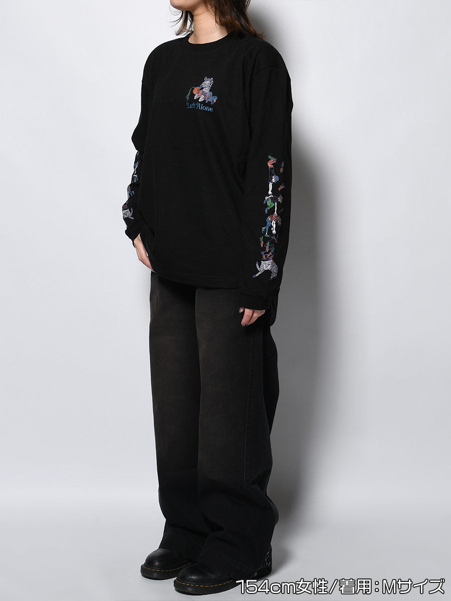 FAVORITE ZEBRA LS TEE -BLACK-