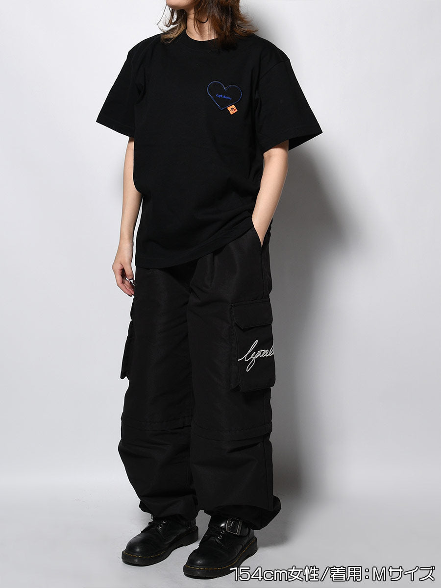 HEART POCKET TEE -BLACK-
