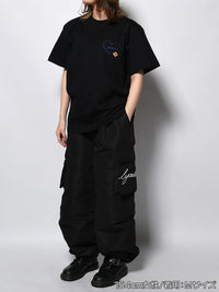 HEART POCKET TEE -BLACK-