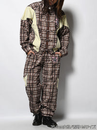 NYLON TRACK PANTS -CHECK-