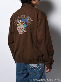 BLOUSON -BROWN-