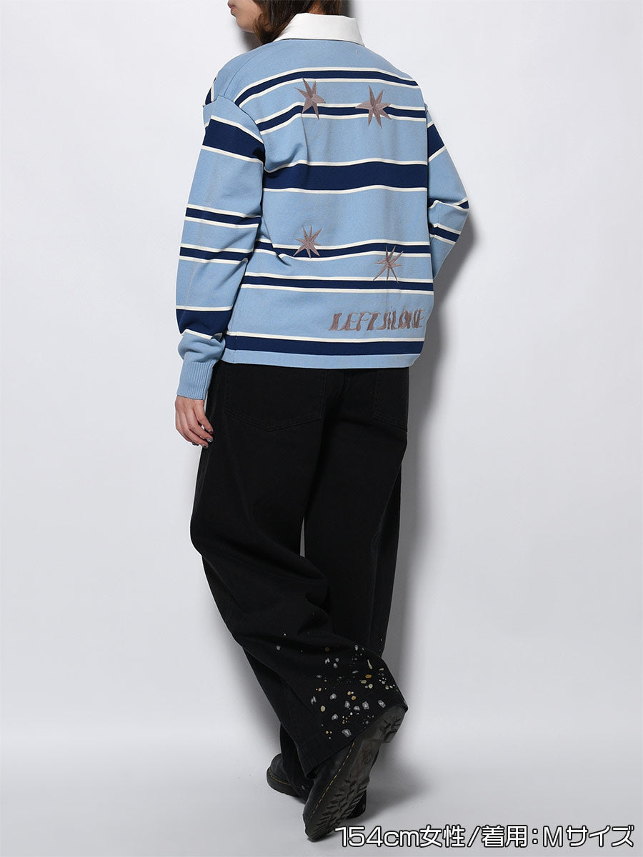 LEOPARD PAINT PANTS -BLACK-