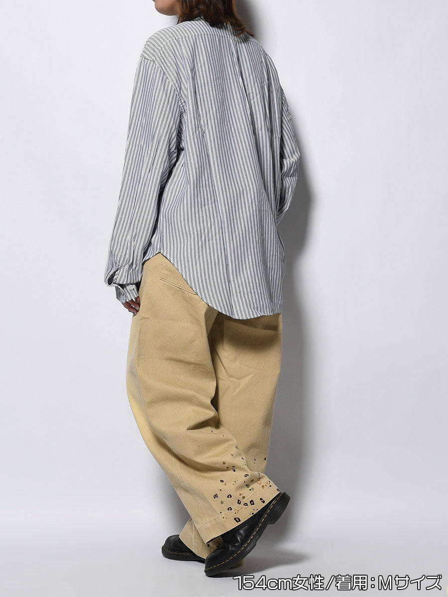 LEOPARD PAINT PANTS -BEIGE-