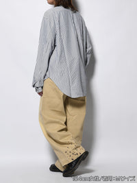 LEOPARD PAINT PANTS -BEIGE-