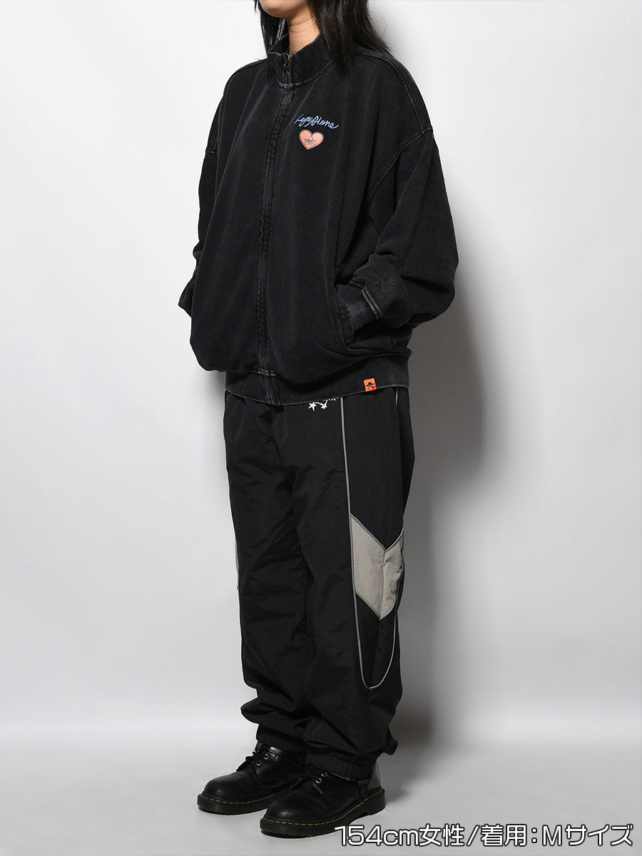 STAND ZIP SWEAT -BLACK-