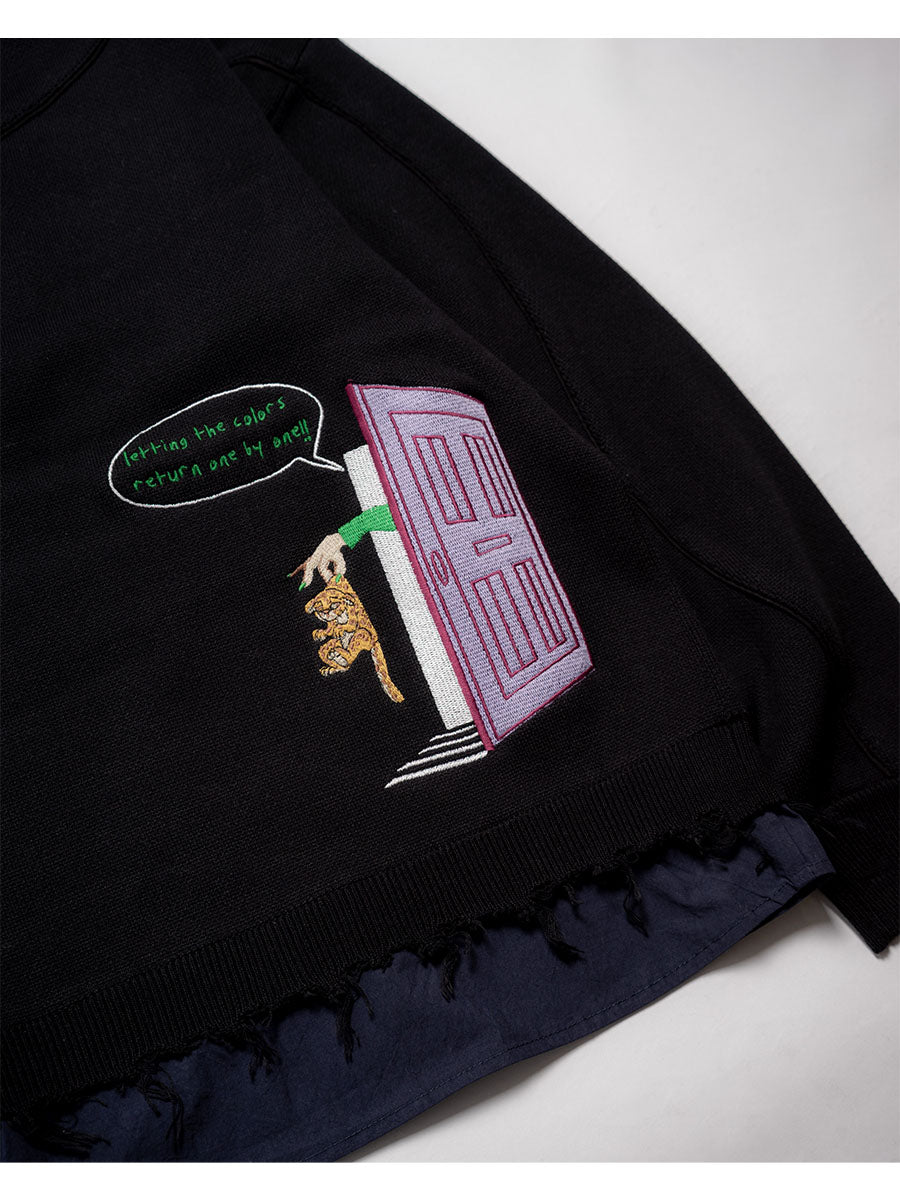 CREW KNIT -BLACK-