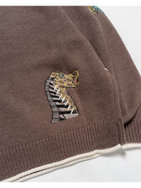 HENLEY STITCH KNIT -GREIGE-