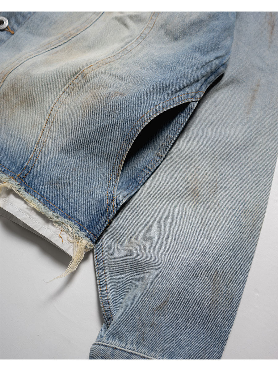 RAW WAVE DENIM JKT -L.INDIGO-