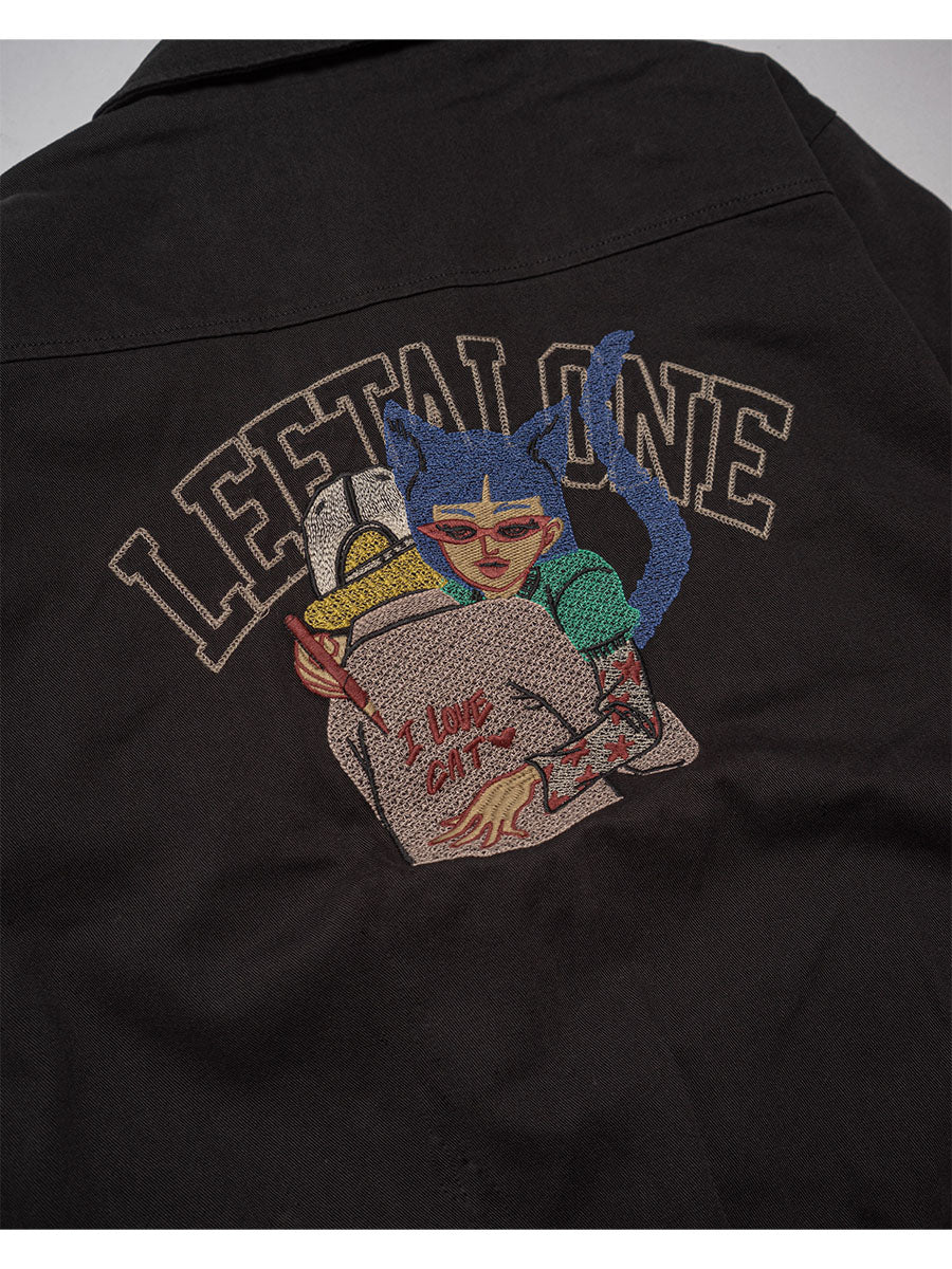 BLOUSON -BLACK-