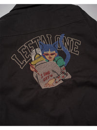 BLOUSON -BLACK-