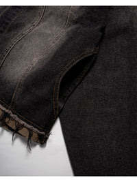 RAW WAVE DENIM JKT -BLACK-