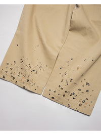LEOPARD PAINT PANTS -BEIGE-