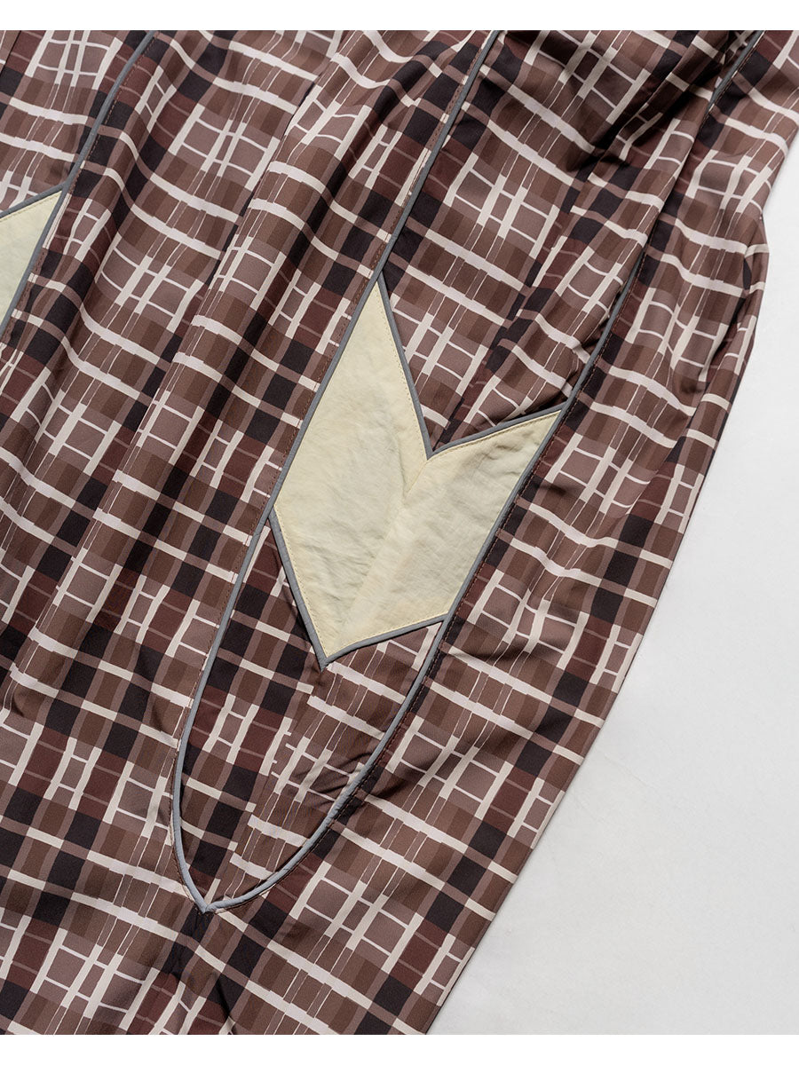 NYLON TRACK PANTS -CHECK-