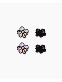 FLOWER ZIP PARKA -BROWN-