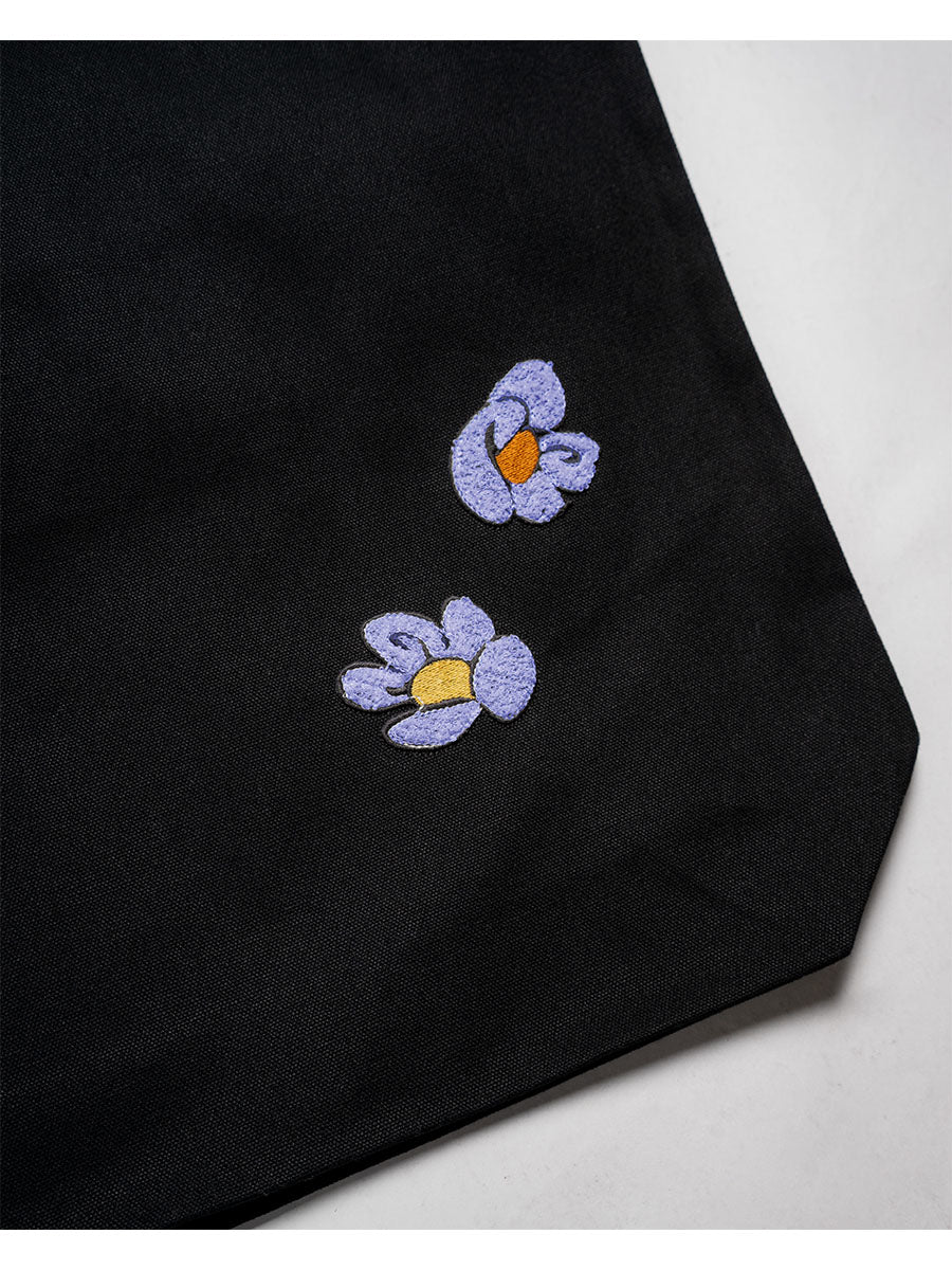 FLOWER 2WAY BAG -BLACK-