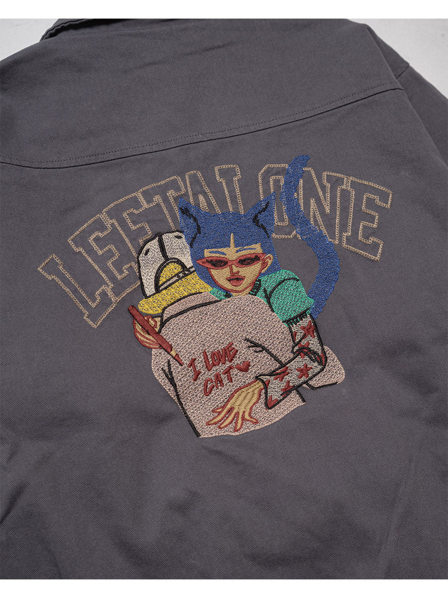 BLOUSON -GREY-