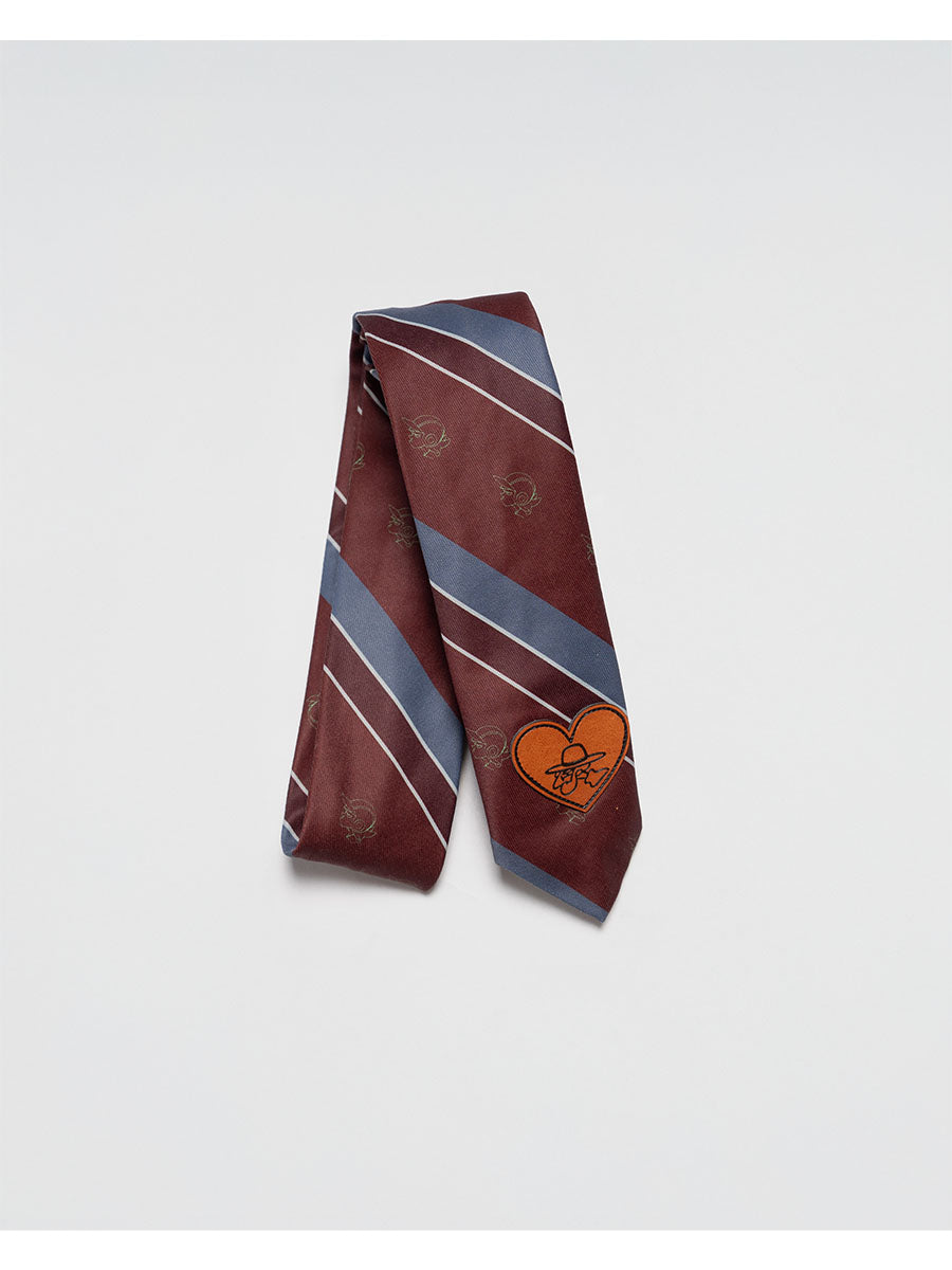 TIE STRIPE LS SHIRT -NAVY-