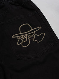 CHANGE DENIM PANTS -BLACK-