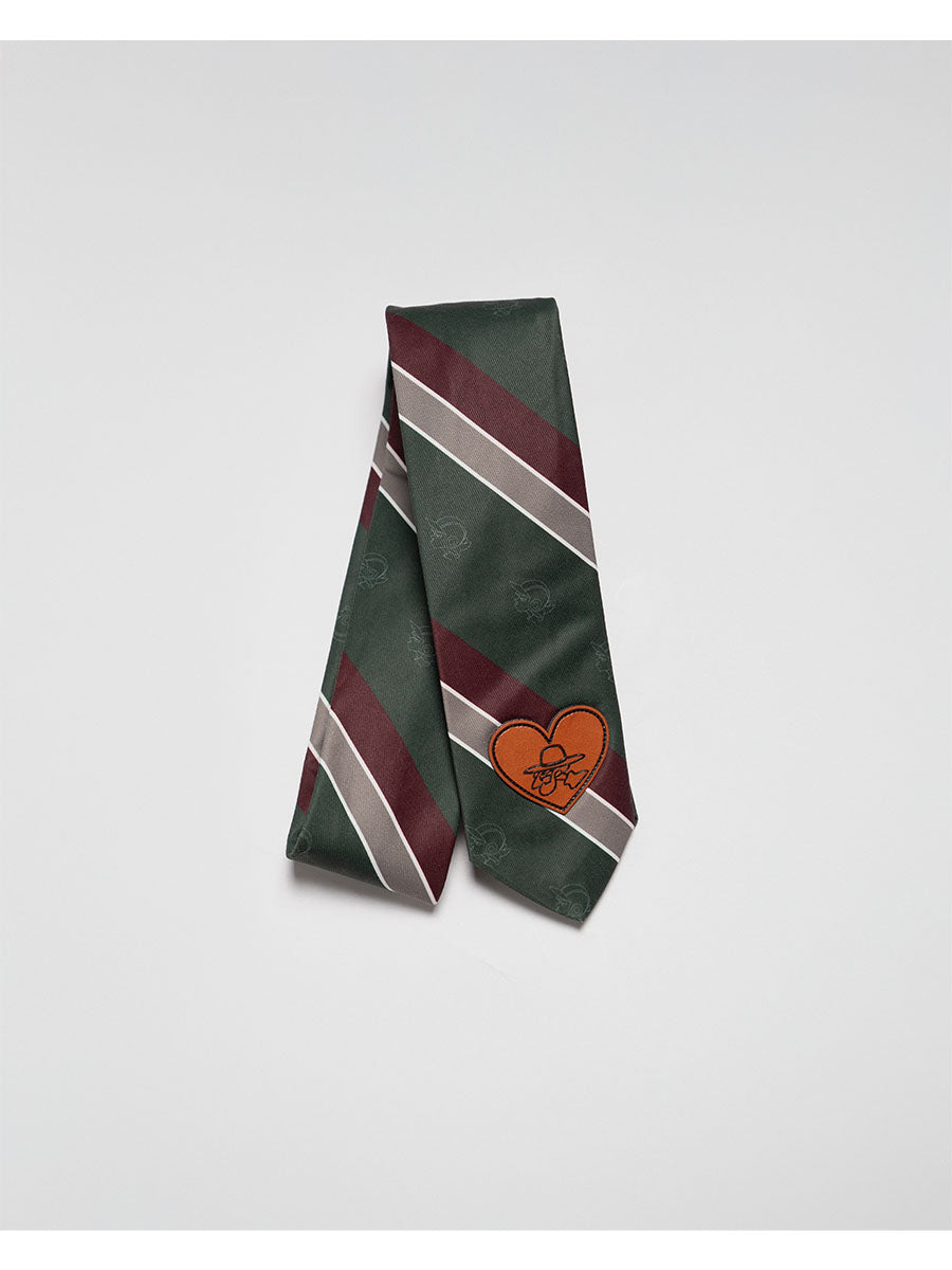 TIE STRIPE LS SHIRT -BEIGE-