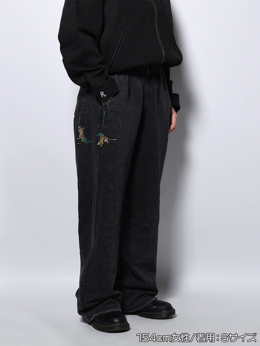 CAT SWEAT PANTS -BLACK-