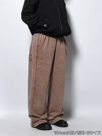 CAT SWEAT PANTS -BROWN-