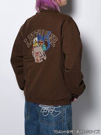 BLOUSON -BROWN-