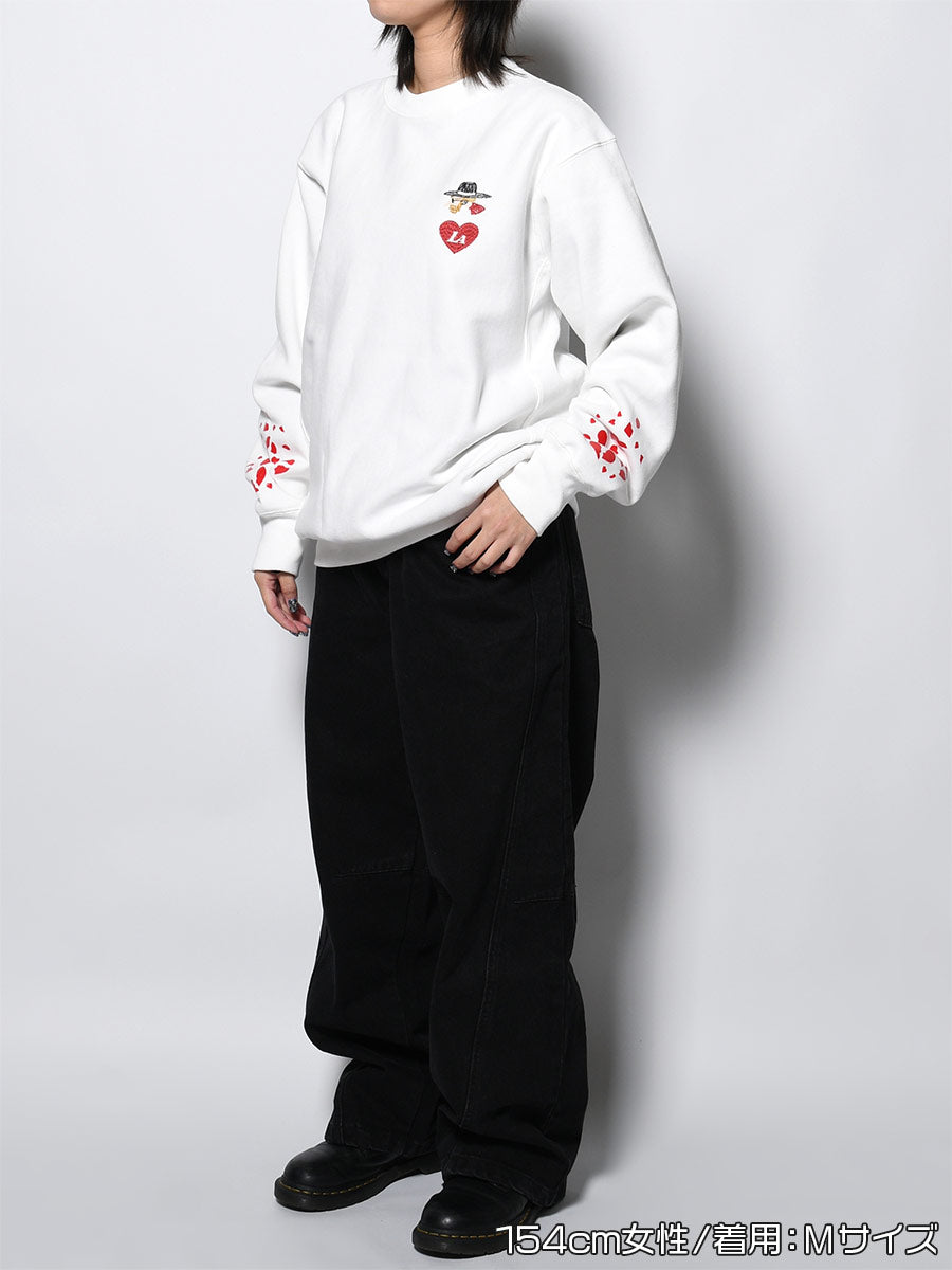 BROKEN HEART SWEAT -WHITE-