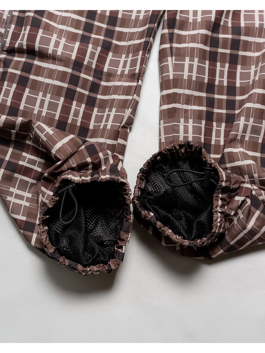 NYLON TRACK PANTS -CHECK-