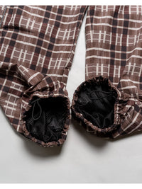 NYLON TRACK PANTS -CHECK-