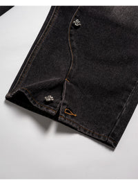 RAW WAVE DENIM PANTS -BLACK-