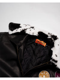 FAKE LEATHER JKT -BLACK-