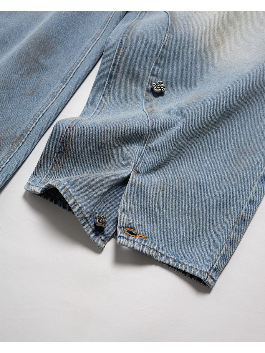 RAW WAVE DENIM PANTS -L.INDIGO-