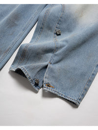 RAW WAVE DENIM PANTS -L.INDIGO-
