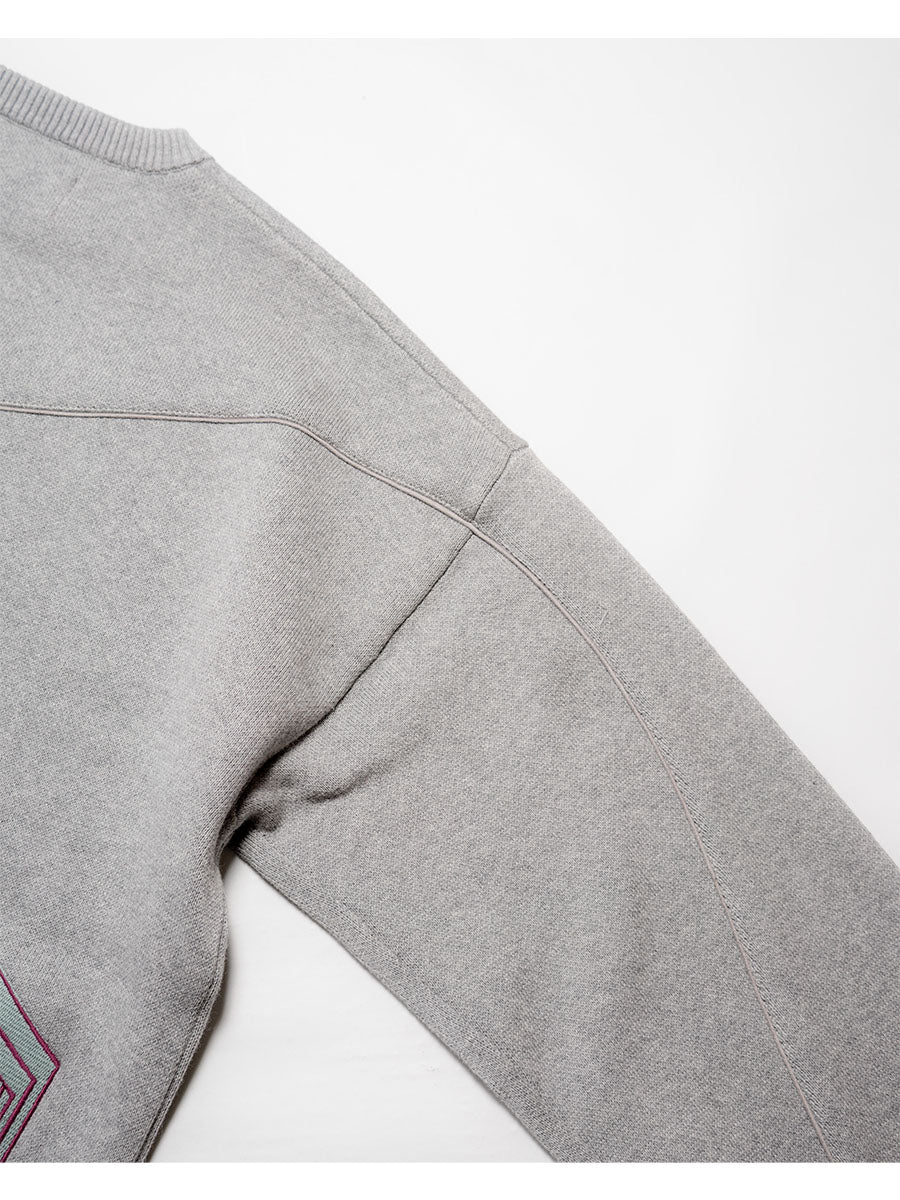 CREW KNIT -GREY-