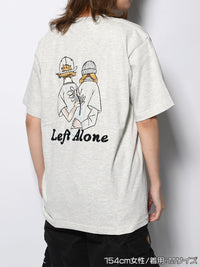 FLOWER BEHIND SS TEE -OATMEAL-