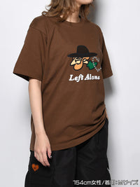 ICON FLOCKING SS TEE -BROWN-