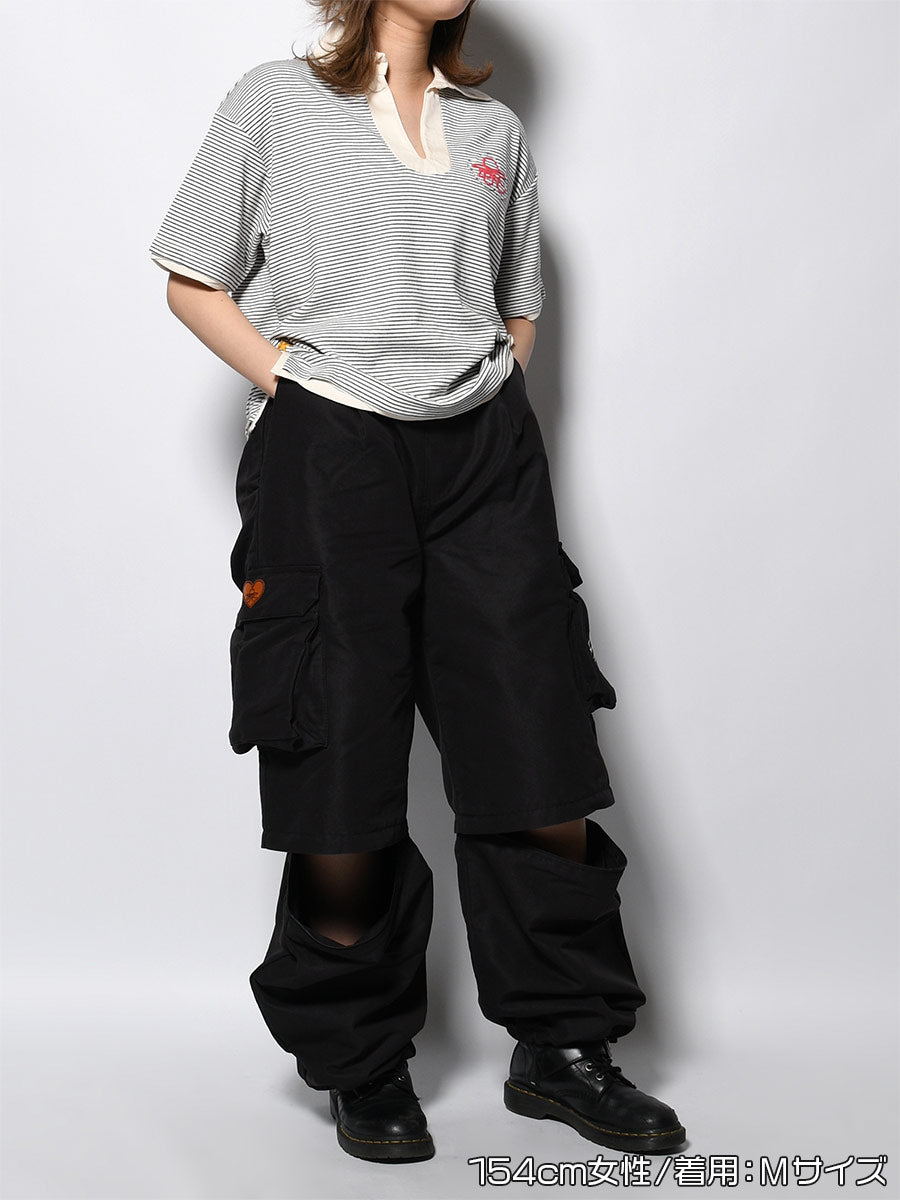 CARGO PANTS -BLACK-