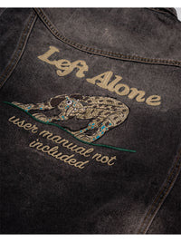 RAW WAVE DENIM JKT -BLACK-